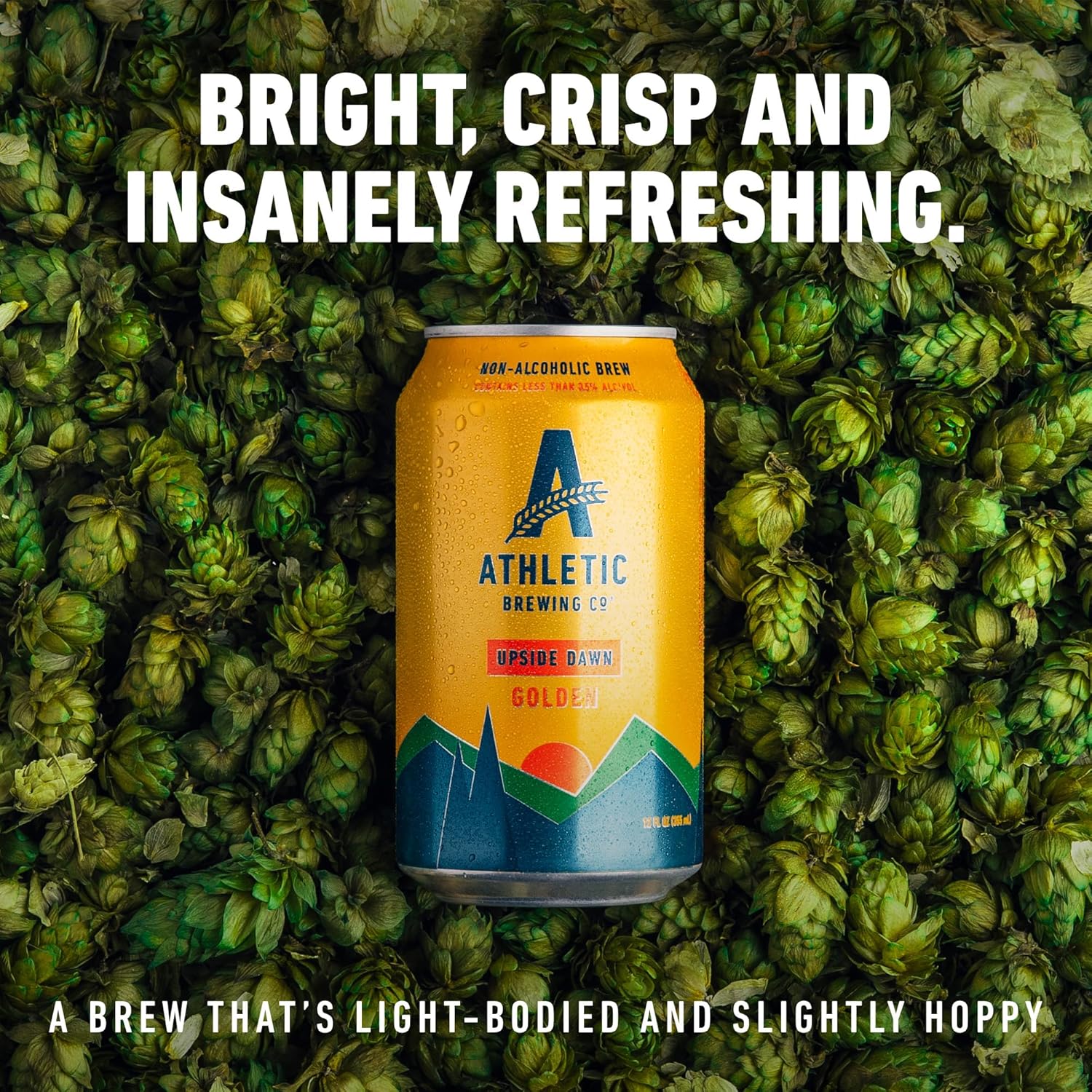 Athletic Brewing Company Craft Non Alcoholic Beer Upside Dawn Golden, 12 Pack 12 FL Oz Cans — изображение 3