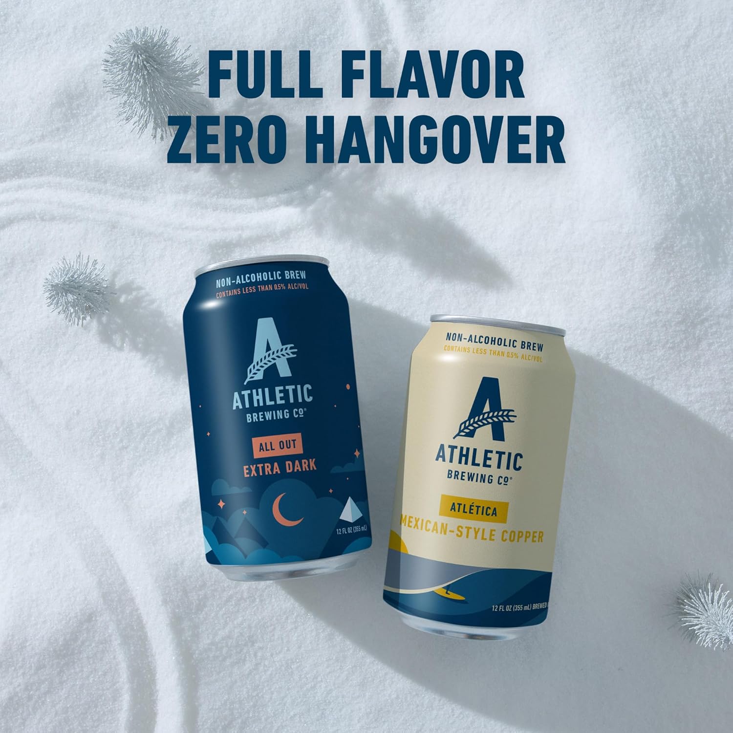 Athletic Brewing Company Craft Non Alcoholic Beer Atlética and All Out, 12 Pack 12 FL Oz Cans — изображение 5