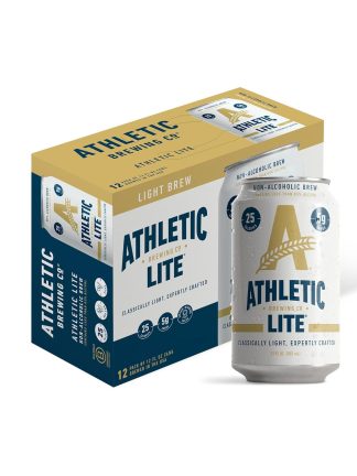 Athletic Brewing Company Craft Non Alcoholic Beer Athletic Lite, 12 Pack12 FL Oz Cans