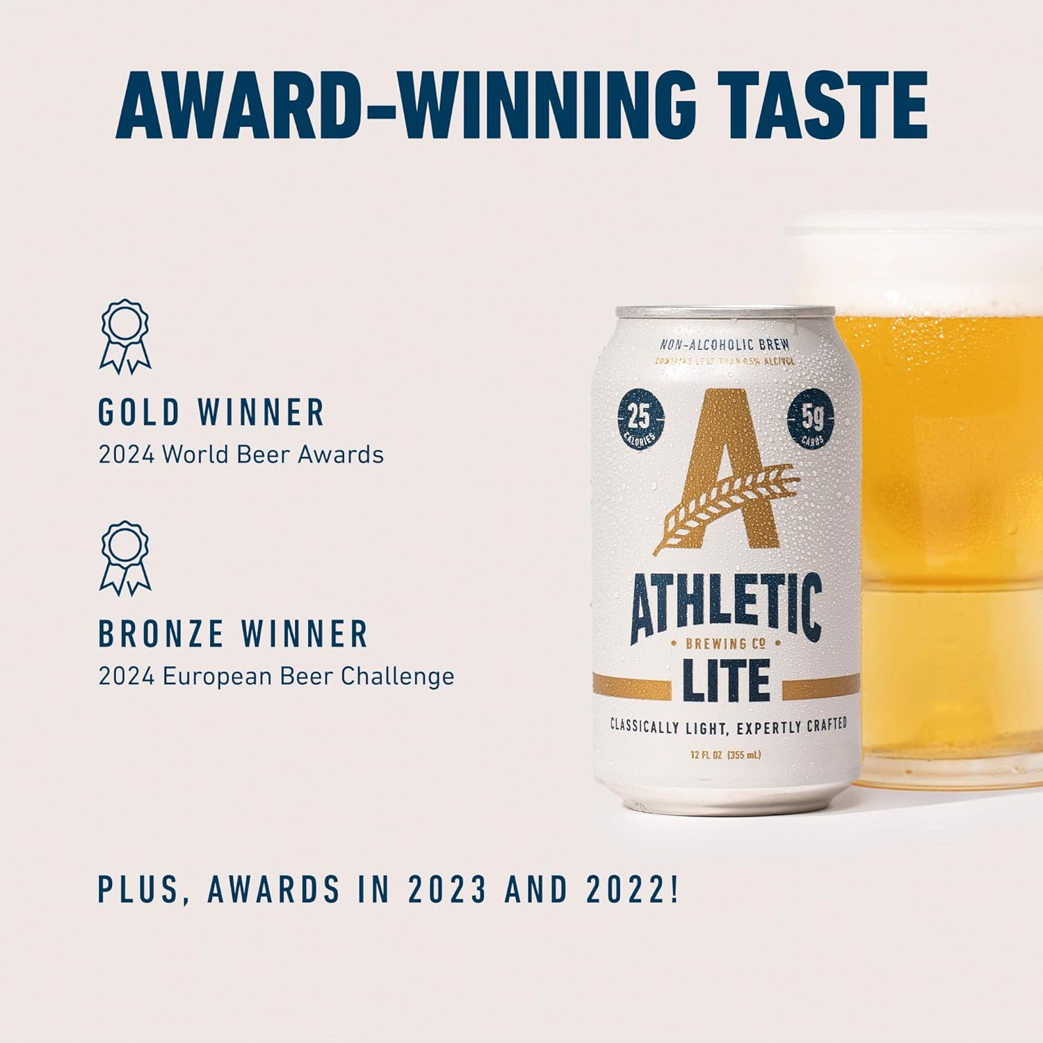 Athletic Brewing Company Craft Non Alcoholic Beer Athletic Lite, 12 Pack12 FL Oz Cans — изображение 2