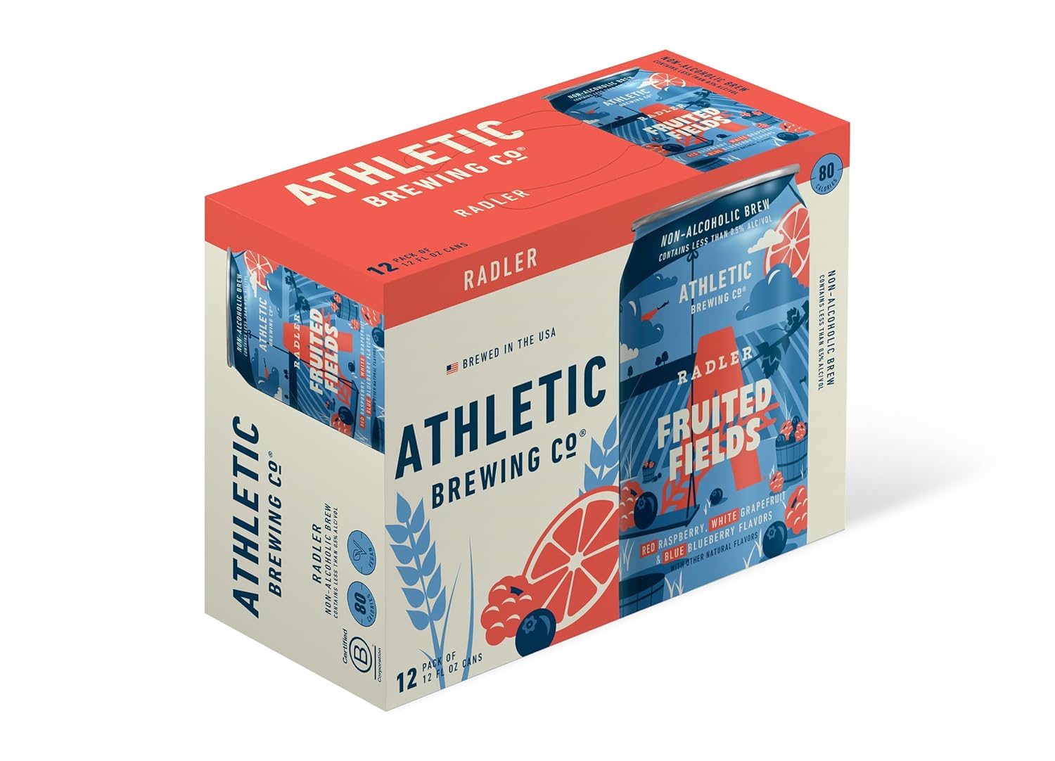 Athletic Brewing Company Craft Non-Alcoholic Beer Radler, 12 Pack x 12 Fl Oz Cans — изображение 2