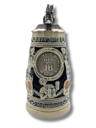 Hofbräuhaus Sondereditionskrug 425 Jahre blau-grau 1 l