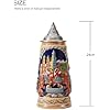 Пивная кружка HAUCOZE, немецкая, мюнхенская, баварская, викингская, с оловянной крышкой, подарок на день рождения для мужчин, отца и мужа, 1 литр.