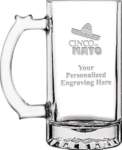 Персонализированные пивные кружки Cinco De Mayo, 473 мл, лазерная гравировка, подарочная кружка для Cinco De Mayo, гравировка включена в стоимость. Prime