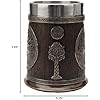 Пивная кружка Veronese Design высотой 5 3/4 дюйма, изготовленная методом холодного литья из смолы, с отделкой под античную бронзу, с кельтскими узлами и изображением Древа жизни (стакан из нержавеющей стали) Viking Home Decor