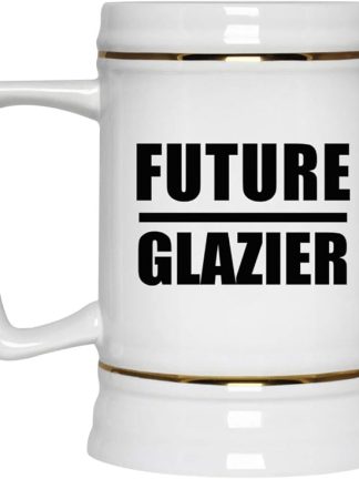 Подарки от Designsify, Future Glazier, керамическая кружка-бокал объемом 22 унции с ручкой для заморозки — подарок на день рождения, годовщину, Рождество, День матери, День отца, вечеринку, для мужчин, женщин, для него, для нее, друга, мамы, папы.