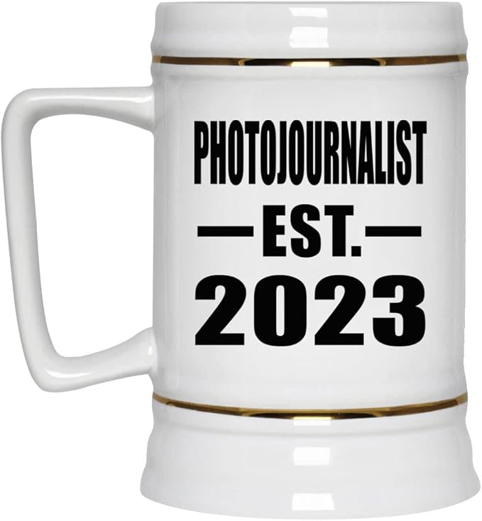 Designsify Gifts, фотожурналист, основан в 2023 году, керамическая кружка-бокал объемом 22 унции с ручкой для заморозки — для дня рождения, годовщины, Рождества, Дня матери, Дня отца, вечеринки, для мужчин и женщин.