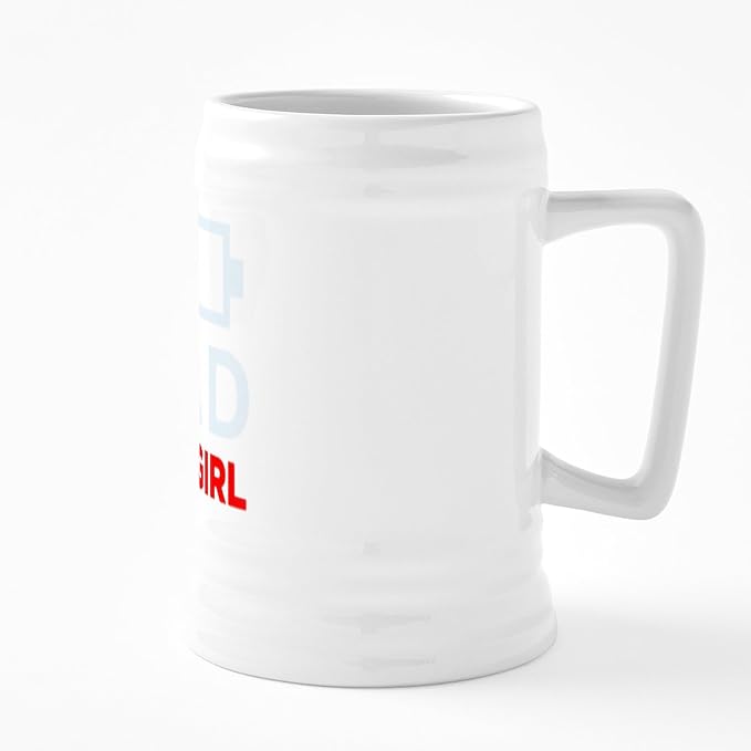 CafePress Dad Of 1 Girl 25 oz Ceramic Beer Stein Mug
