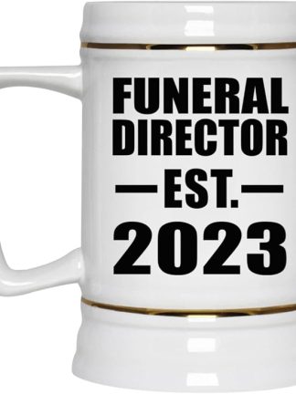 Designsify Gifts, похоронное бюро, основано в 2023 году, керамическая кружка-бокал объемом 22 унции с ручкой для заморозки — для дня рождения, годовщины, Рождества, Дня матери, Дня отца, вечеринки, для мужчин и женщин.