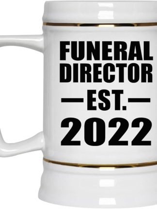 Designsify Gifts, похоронное бюро, основано в 2022 году, керамическая кружка-бокал объемом 22 унции с ручкой для заморозки — для дня рождения, годовщины, Рождества, Дня матери, Дня отца, вечеринки, для мужчин и женщин.