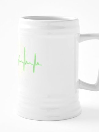 Керамическая пивная кружка CafePress Heartbeat Single Dad объемом 25 унций.
