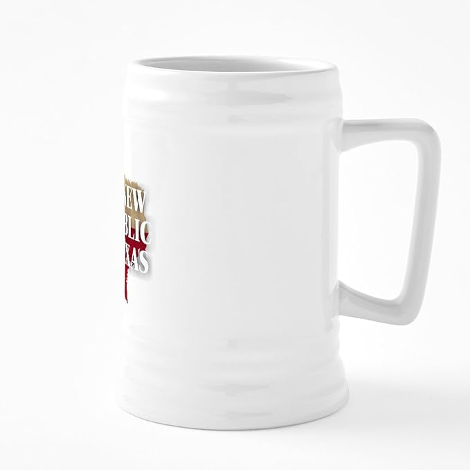 CafePress The New Republic Of Texas Керамическая пивная кружка объемом 25 унций