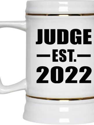 Designsify Gifts, Judge, основана в 2022 году, керамическая кружка-бокал объемом 22 унции с ручкой для заморозки — для дня рождения, годовщины, Рождества, Дня матери, Дня отца, вечеринки, для мужчин, женщин, для него и для нее.