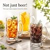 Пивные кружки для заморозки, набор из 2 пивных кружек объемом 950 мл с ручками, большие прозрачные пивные бокалы для пива, чая, кофе, замороженного пива для вечеринок у бассейна и барбекю.