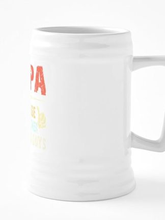 CafePress Papa Because Grandfather 25 oz Ceramic Beer Stein Mug