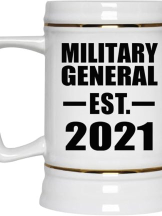 Designsify Gifts, Military General, основано в 2021 году, керамическая кружка-бокал объемом 22 унции с ручкой для заморозки — для дня рождения, годовщины, Рождества, Дня матери, Дня отца, вечеринки, для мужчин и женщин.