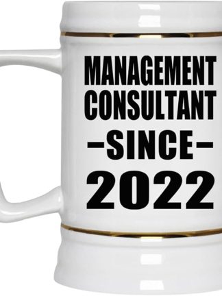 Designsify Gifts, консультант по менеджменту с 2022 года, керамическая кружка-бокал объемом 22 унции с ручкой для заморозки — для дня рождения, годовщины, Рождества, Дня матери, Дня отца, вечеринки, для мужчин, женщин и него.