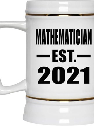 Designsify Gifts, Математик, Основана в 2021 году, Керамическая кружка-бокал для пива объемом 22 унции с ручкой, подходит для заморозки — для дня рождения, годовщины, Рождества, Дня матери, Дня отца, вечеринки, для мужчин и женщин.