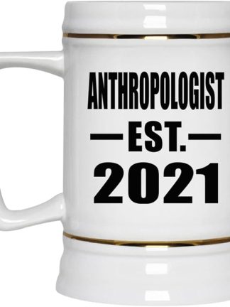 Designsify Gifts, Anthropologist, основана в 2021 году, керамическая кружка-бокал объемом 22 унции с ручкой для заморозки — для дня рождения, годовщины, Рождества, Дня матери, Дня отца, вечеринки, для мужчин и женщин.