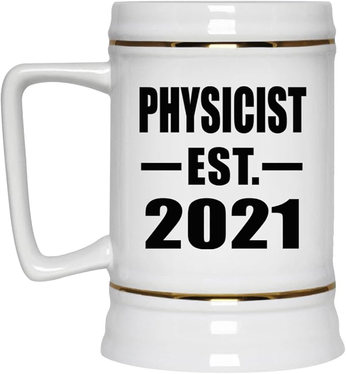 Designsify Gifts, Physicist, основана в 2021 году, керамическая кружка-бокал объемом 22 унции с ручкой для заморозки — для дня рождения, годовщины, Рождества, Дня матери, Дня отца, вечеринки, для мужчин, женщин и него.