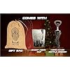 Кружка Viking OX Horn, 16–20 унций (Roaring Fenrir) Кружка и кофейник из бычьего рога | Стильный подарок ручной работы для мужчин и женщин, аксессуары для дома | Рюмки для медовухи, эля, виски и пива…