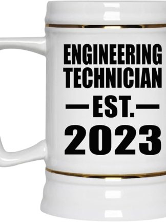 Designsify Gifts, компания Engineering Technician, основана в 2023 году, керамическая кружка-бокал объемом 22 унции с ручкой для заморозки — идеальный подарок на день рождения, годовщину, Рождество, День матери, День отца или вечеринку.