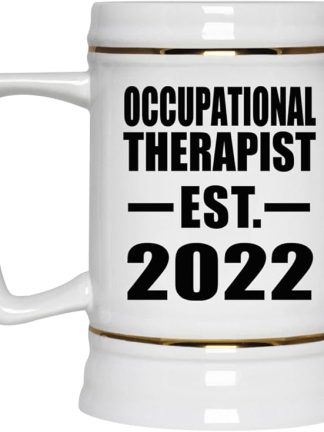 Designsify Gifts, профессиональный терапевт, основан в 2022 году, керамическая кружка-бокал объемом 22 унции с ручкой для заморозки — для дня рождения, годовщины, Рождества, Дня матери, Дня отца и вечеринки.