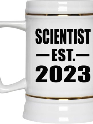 Designsify Gifts, ученый, основан в 2023 году, керамическая кружка-бокал объемом 22 унции с ручкой для заморозки — для дня рождения, годовщины, Рождества, Дня матери, Дня отца, вечеринки, для мужчин, женщин и него.