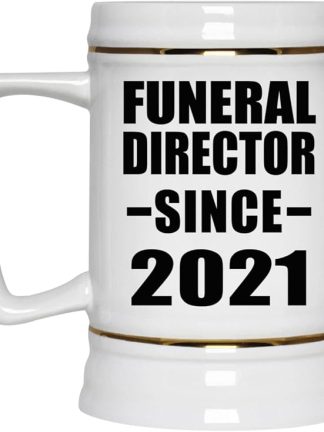 Designsify Gifts, похоронное бюро с 2021 года, керамическая кружка-бокал объемом 22 унции с ручкой для заморозки — подарок на день рождения, годовщину, Рождество, День матери, День отца, вечеринку, для мужчин, женщин, для него и для нее.