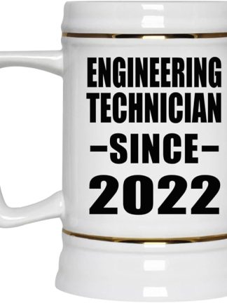 Подарки от Designsify, инженер-техник с 2022 года, керамическая кружка-бокал объемом 22 унции с ручкой для заморозки — для дня рождения, годовщины, Рождества, Дня матери, Дня отца, вечеринки, для мужчин, женщин и него.