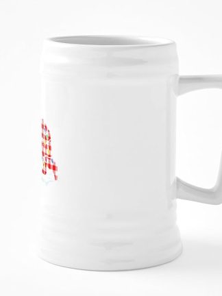 CafePress Daddy Bear Christmas Red Buffalo Plaid Ceramic Beer Stein Mug 25 oz