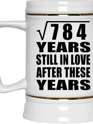 Подарки от Designsify, 28-я годовщина, квадратный корень из 784 лет, все еще любим, керамическая кружка-бокал объемом 22 унции с ручкой для заморозки — для дня рождения, Рождества, Дня матери, Дня отца, вечеринки.