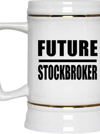 Подарки от Designsify, кружка для пива Future Stockbroker, 22 унции, керамическая, с ручкой, для заморозки — подарок на день рождения, годовщину, Рождество, День матери, День отца, вечеринку, для мужчин, женщин, для него, для нее, друга, мамы.