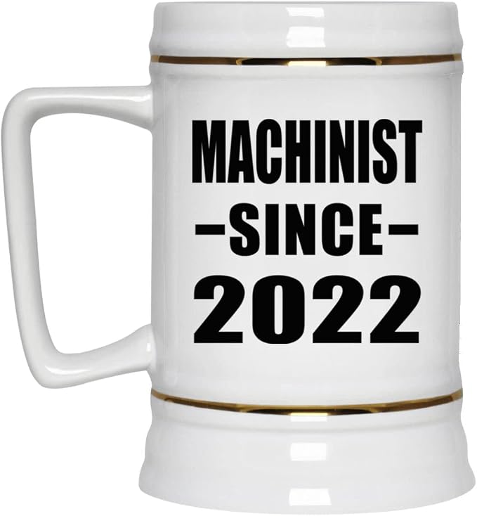 Designsify Gifts, Машинист с 2022 года, Керамическая кружка-бокал объемом 22 унции с ручкой для заморозки - для дня рождения, годовщины, Рождества, Дня матери, Дня отца, вечеринки, для мужчин, женщин, для него, для нее, для друга