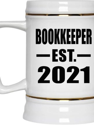 Designsify Gifts, Бухгалтерская кружка, основанная в 2021 году, керамическая кружка-бокал объемом 22 унции с ручкой для заморозки — для дня рождения, годовщины, Рождества, Дня матери, Дня отца, вечеринки, для мужчин, женщин и него.