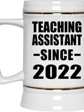 Designsify Gifts, ассистент преподавателя с 2022 года, керамическая кружка-бокал объемом 22 унции с ручкой для заморозки — подарок на день рождения, годовщину, Рождество, День матери, День отца, вечеринку, для мужчин, женщин, для него и для нее.