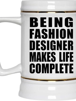Подарки от Designsify, Быть модельером делает жизнь полноценной, Керамическая кружка-бокал для пива объемом 22 унции с ручкой, подходит для заморозки — для дня рождения, годовщины, Рождества, Дня матери, Дня отца и вечеринки.