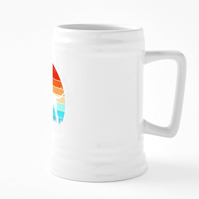 CafePress Лучшая собака-папа, винтажная керамическая пивная кружка объемом 25 унций