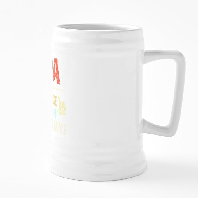 CafePress Opa Because Grandfather 25 oz Ceramic Beer Stein Mug
