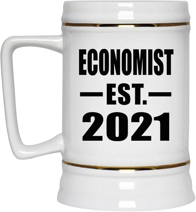 Designsify Gifts, Economist, основана в 2021 году, керамическая кружка-бокал объемом 22 унции с ручкой для заморозки — для дня рождения, годовщины, Рождества, Дня матери, Дня отца, вечеринки, для мужчин, женщин и него.