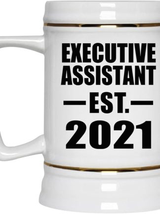 Designsify Gifts, Executive Assistant (основана в 2021 году), керамическая кружка-бокал объемом 22 унции с ручкой для заморозки — идеально подходит для дня рождения, годовщины, Рождества, Дня матери, Дня отца и вечеринки.