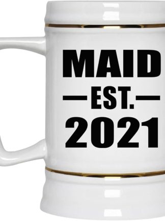 Designsify Gifts, Maid, основана в 2021 году, керамическая кружка-бокал объемом 22 унции с ручкой для заморозки — для дня рождения, годовщины, Рождества, Дня матери, Дня отца, вечеринки, для мужчин, женщин, для него и для нее.