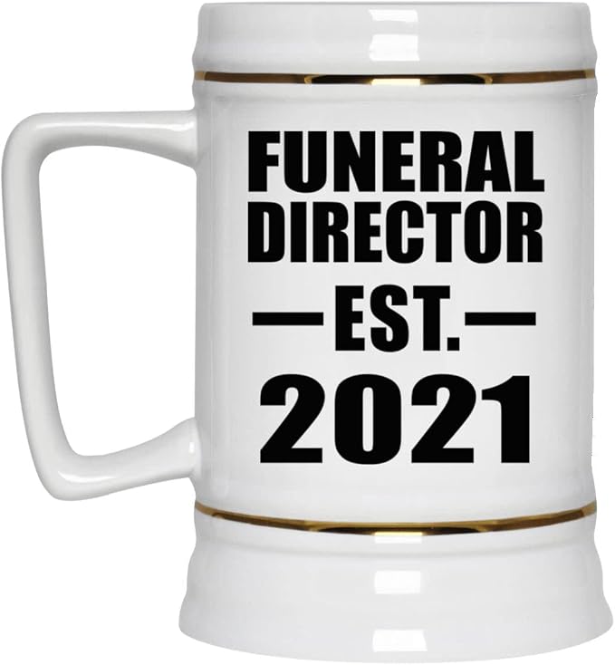 Designsify Gifts, похоронное бюро, основано в 2021 году, керамическая кружка-бокал объемом 22 унции с ручкой для заморозки — для дня рождения, годовщины, Рождества, Дня матери, Дня отца, вечеринки, для мужчин и женщин.