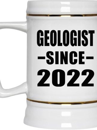 Designsify Gifts, Геолог с 2022 года, Керамическая кружка-бокал объемом 22 унции с ручкой для заморозки — подарок на день рождения, годовщину, Рождество, День матери, День отца, вечеринку, для мужчин, женщин, для него, для нее, для друга.