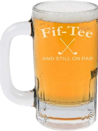 Подарочная кружка для пива объемом 355 мл (12 унций) в стиле Fif-Tee And Still On Par Golf к 50-летию.