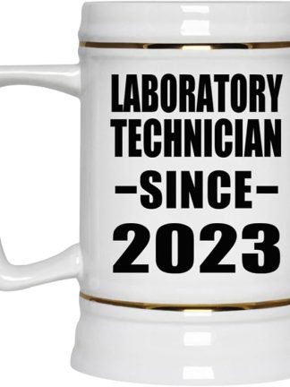 Подарки от Designsify, лаборант с 2023 года, керамическая кружка-бокал объемом 22 унции с ручкой для заморозки — для дня рождения, годовщины, Рождества, Дня матери, Дня отца, вечеринки, для мужчин, женщин и него.