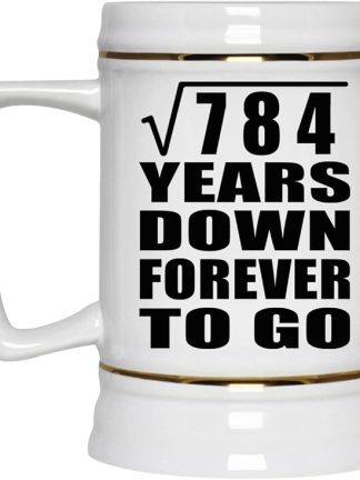 Подарки от Designsify, 28-я годовщина, квадратный корень из 784 лет, навсегда в пути, керамическая кружка-бокал объемом 22 унции с ручкой для заморозки — для дня рождения, Рождества, Дня матери, Дня отца, вечеринки.