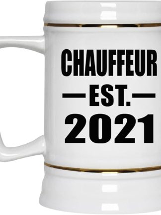 Designsify Gifts, Chauffeur, основана в 2021 году, керамическая кружка-бокал объемом 22 унции с ручкой для заморозки — для дня рождения, годовщины, Рождества, Дня матери, Дня отца, вечеринки, для мужчин, женщин и него.
