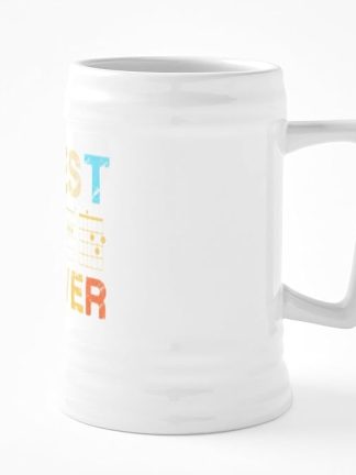 CafePress Лучший папа на свете! Керамическая пивная кружка объемом 25 унций с изображением гитары.