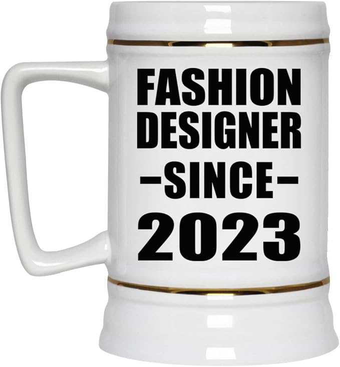Designsify Gifts, дизайнер одежды с 2023 года, керамическая кружка-бокал объемом 22 унции с ручкой для заморозки — для дня рождения, годовщины, Рождества, Дня матери, Дня отца, вечеринки, для мужчин, женщин, для него и для нее.